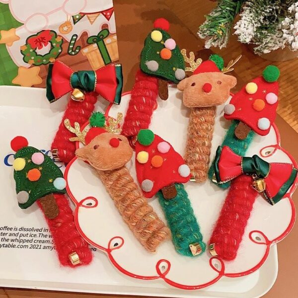 Cute Girls Elastic Rubber Band Christmas Children Telephone Wire Hair Spiral Coil Festive Dress Up Kid Hair Accessories Headwear - Image 3