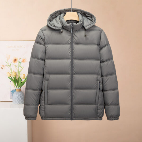 Men's Cotton-padded Coat Thickened Hooded Cotton-padded Jacket - Image 3