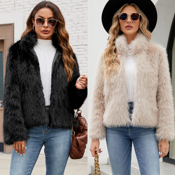 Casual Short Women's Imitation Fur Coat Top