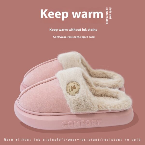 New Plush Slippers For Women Men Winter Warm Home Slipper Indoor Thick-soled Fleece Shoes - Image 10