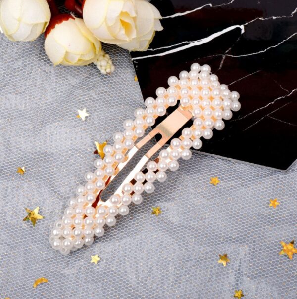 Pearl Hairpin Ins Net Red Word Clip Female Adult Clip Bb Clip Hairpin Bangs Clip Headdres - Image 7