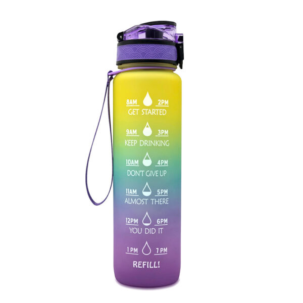 1L Tritan Water Bottle With Time Marker Bounce Cover Motivational Water Bottle Cycling Leakproof Cup For Sports Fitness Bottles - Image 5