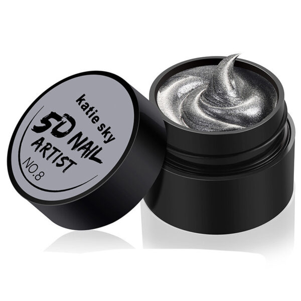 Painted Metal Painted Glue 5D Three-dimensional Nail Phototherapy Pull Line Nail Polish Glue - Image 2