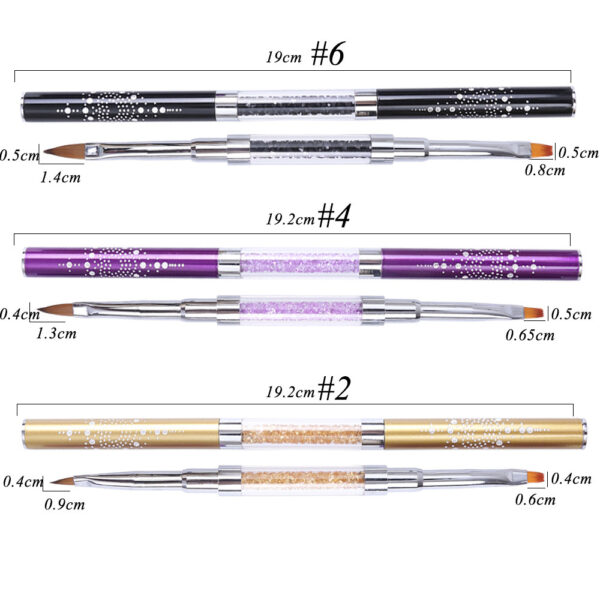 Nail Tools Alex Color Stick Drawing Flower Pen Dual Pen Diamond Inlaid Nail Pattern - Image 4