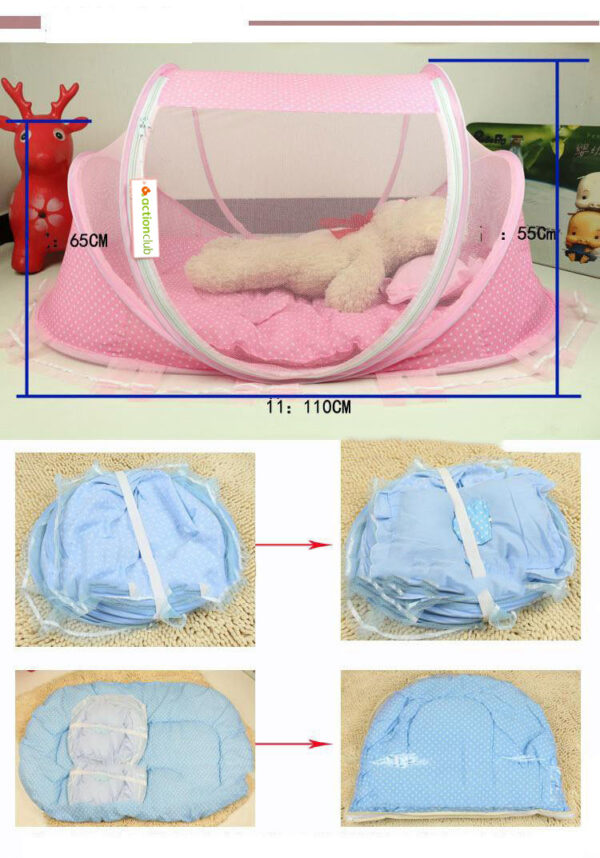 Foldable  Baby Bed Net With Pillow Net 2pieces Set - Image 7