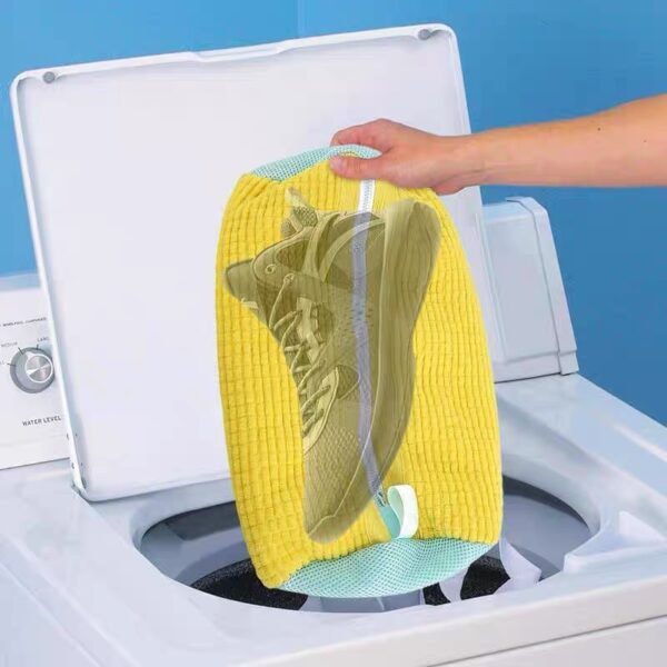 Shoes Laundry Bag Shoe Wash Bag For Washing Machine Reusable Zipper Shoe Washing Bag Sneaker Tennis Shoe Cleaner Kit Remove Dirt - Image 6