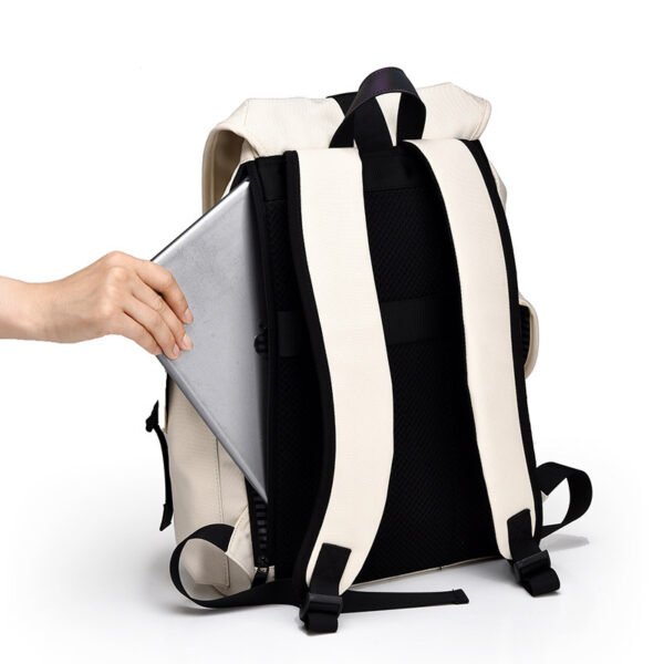 Backpack Casual Simple Solid Color New Large Capacity - Image 5