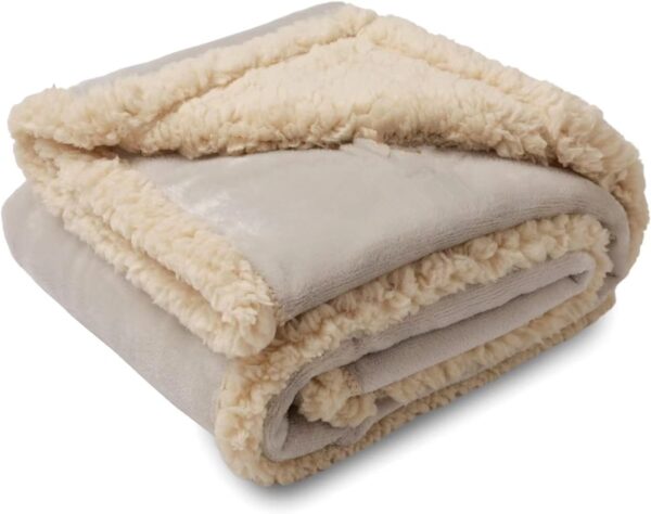 Flannel Cotton Wool Sherpa Thick Pet Blanket Dog Kennel - Image 3