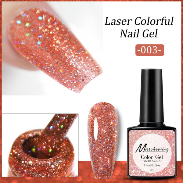 Popular Diamond In The Debris Glue Sequins Laser UV Polish Nail Art - Image 9