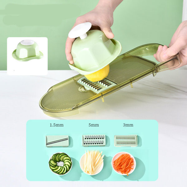 Multifunction Transparent Vegetable Cutter Steel Blade Potato Slicer Fruit Shred Dicing Blades Carrot Cheese Grater Chopper Kitchen Gadgets - Image 3