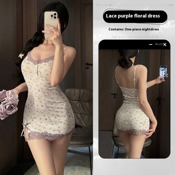 Pure Desire Small Chest Strap Chest Pad Lace Hot Girl Skirt - Image 4