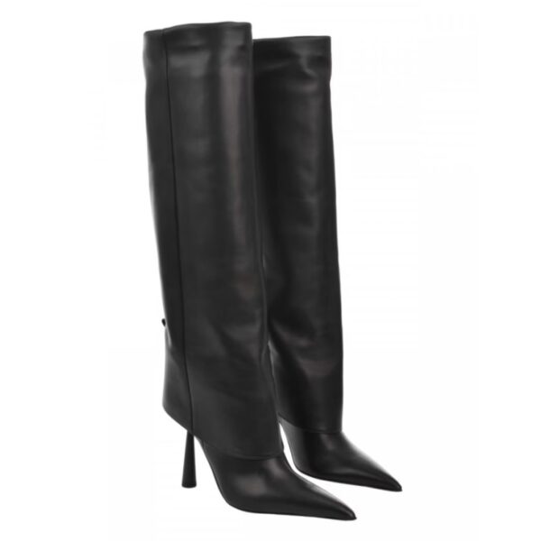 Big Tube Circumference Pointed Toe Women's Stiletto Heel Boots - Image 8