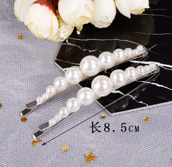 Pearl Hairpin Ins Net Red Word Clip Female Adult Clip Bb Clip Hairpin Bangs Clip Headdres - Image 2