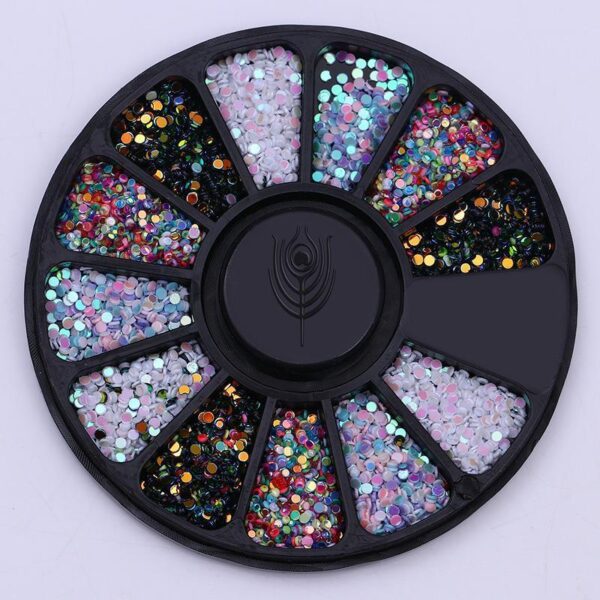 Color 12 Grid Mixed Disc Nail Sequins - Image 4