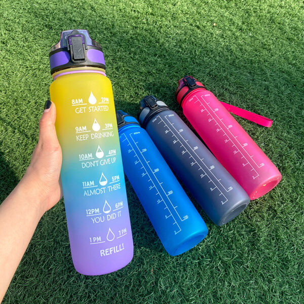 1L Tritan Water Bottle With Time Marker Bounce Cover Motivational Water Bottle Cycling Leakproof Cup For Sports Fitness Bottles - Image 6