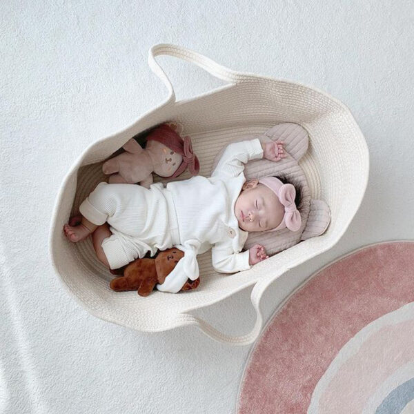 European Style Cotton Rope Crib Creative Baby Basket - Image 6