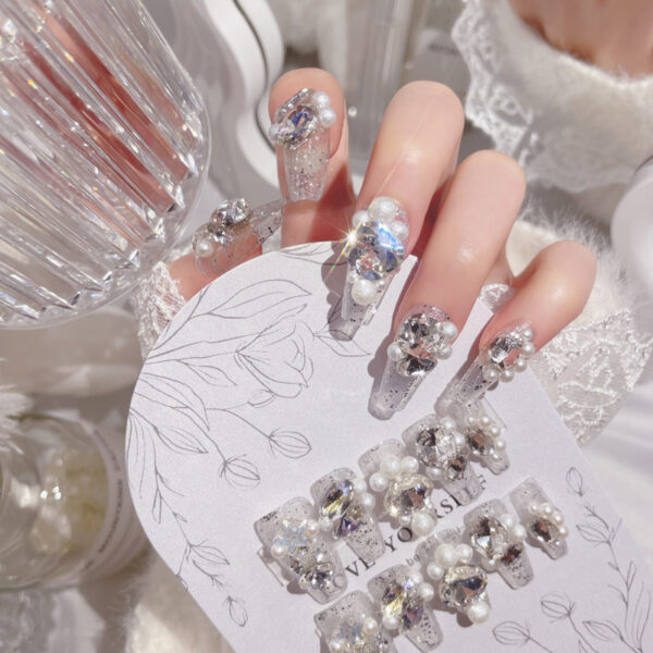 Rhinestone Manicure Wear Nail Pure Desire Wind Nail Patch Wear Nail Diamond Nail Stickers - Image 5