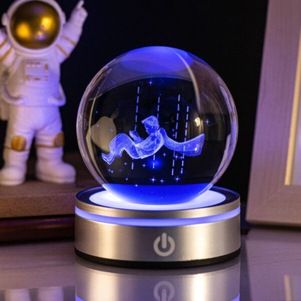 Creative 3D Inner Carving Luminous Crystal Ball Colorful Gradient Small Night Lamp Home Decorations Gifts Selection - Image 3