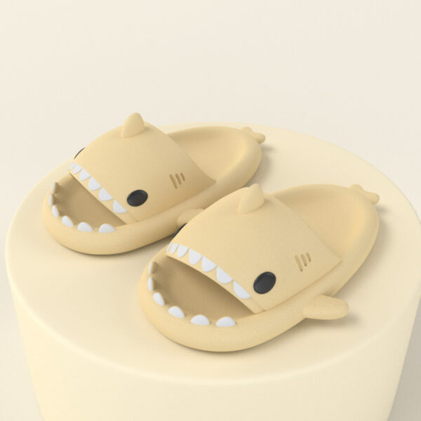 Adult's Slippers Indoor Outdoor Funny Shark Cartoon - Image 5