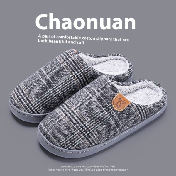 Cotton Slippers Men's Winter Indoor Home - Image 4