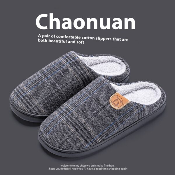 Cotton Slippers Men's Winter Indoor Home - Image 7