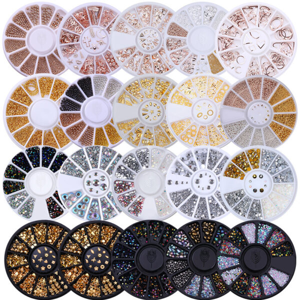 Color 12 Grid Mixed Disc Nail Sequins - Image 5