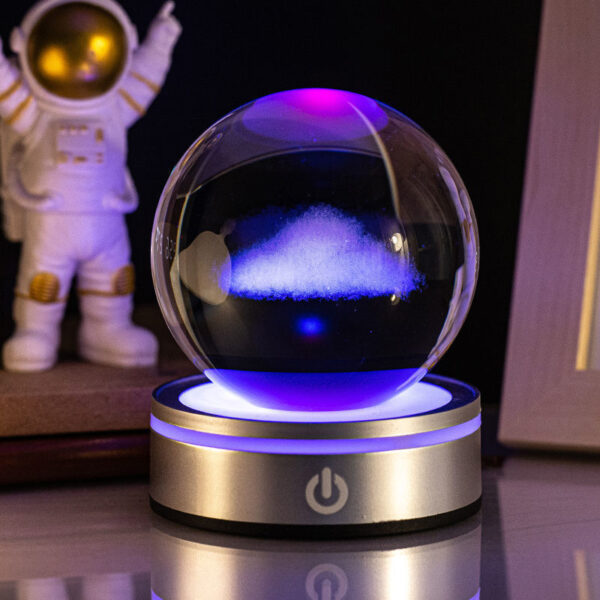 Creative 3D Inner Carving Luminous Crystal Ball Colorful Gradient Small Night Lamp Home Decorations Gifts Selection - Image 2